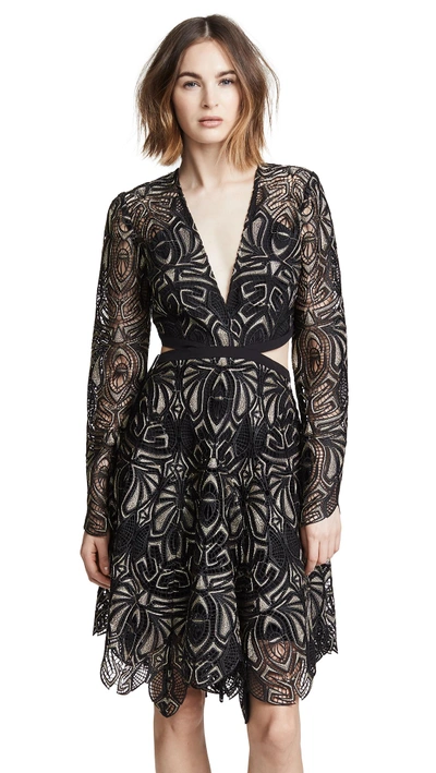 Shop Thurley Gaia Dress In Black/pewter