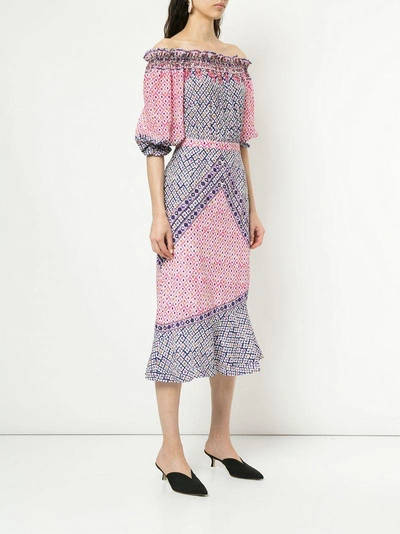 Shop Saloni Paisley Print Dress - Pink