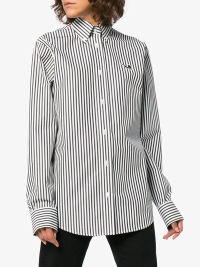 Shop Calvin Klein Jeans Est.1978 Calvin Klein Jeans Est. 1978 Icon Striped Poplin Shirt In Black / White