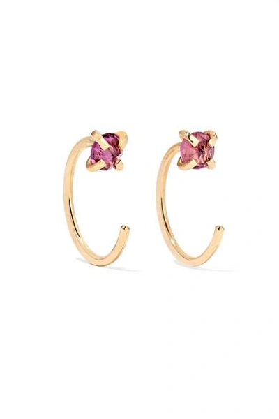 Shop Melissa Joy Manning 14-karat Gold Rhodolite Garnet Earrings