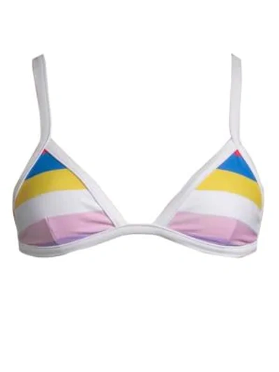 Shop Wildfox Kayla Bikini Top In Multi Stripe