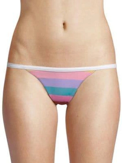 Shop Wildfox Kayla Bikini Bottom In Multi Stripe
