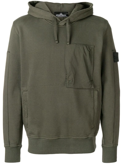 Shop Stone Island Shadow Project Multi-pocket Hoodie - Green