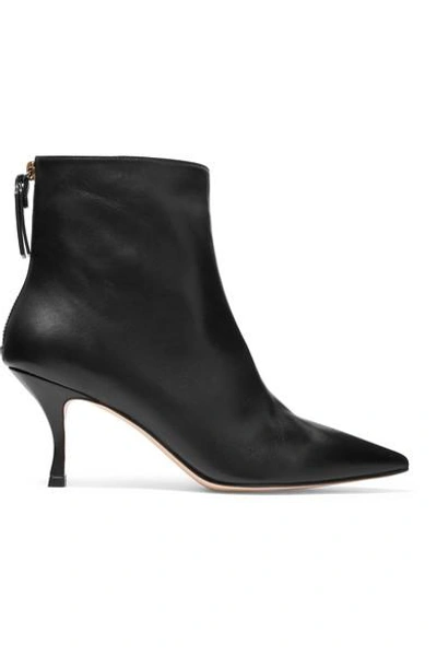 Shop Stuart Weitzman Juniper Leather Boots In Black