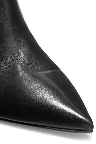 Shop Stuart Weitzman Juniper Leather Boots In Black
