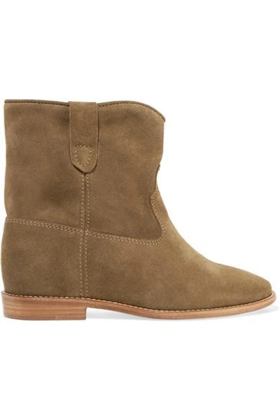 Shop Isabel Marant Crisi Suede Ankle Boots In Brown
