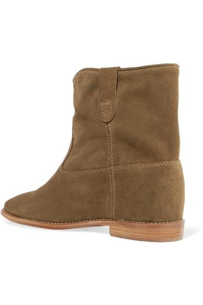 Shop Isabel Marant Crisi Suede Ankle Boots In Brown