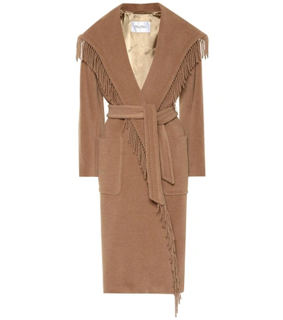 Shop Max Mara Camel Wool Coat In Brown