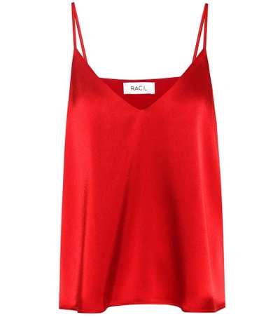 Shop Racil Satin Camisole In Red