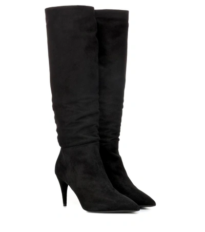 Shop Prada Suede Boots In Black