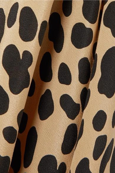 Shop Rixo London Katie Leopard-print Silk-crepe Dress In Leopard Print