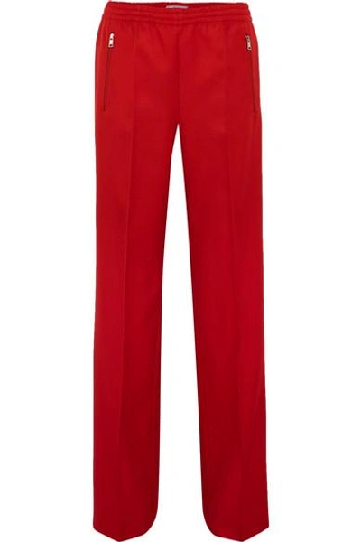 Shop Prada Gabardine Track Pants In Red