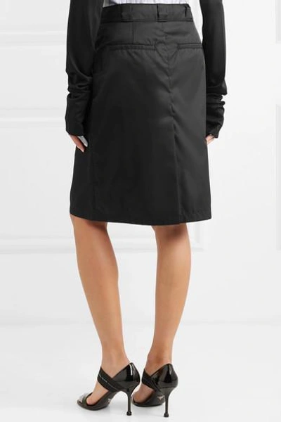 Shop Prada Shell Wrap Skirt In Black