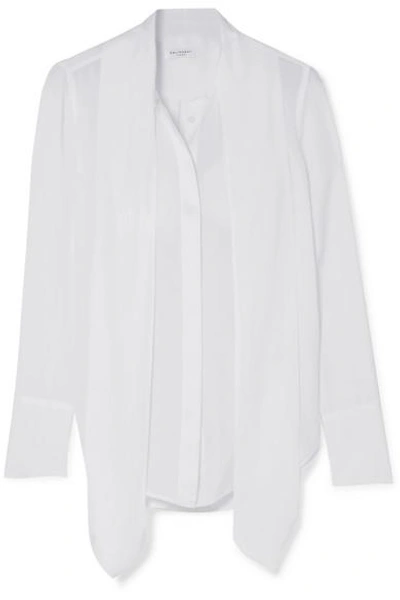 Shop Equipment Luis Pussy-bow Silk Crepe De Chine Blouse In White