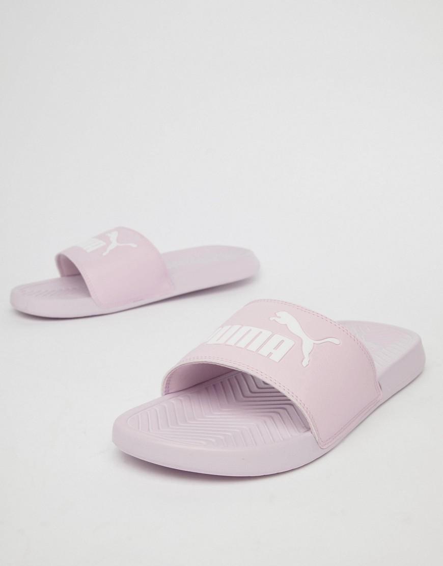 puma sliders pink