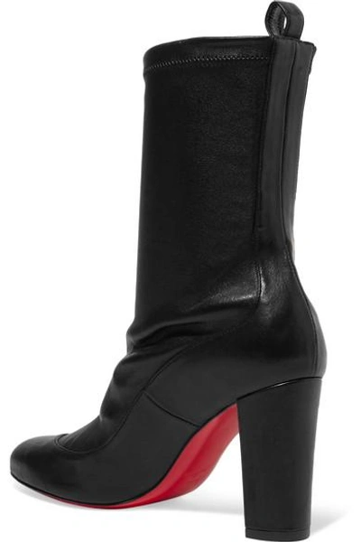 Shop Christian Louboutin Gena 85 Leather Boots In Black