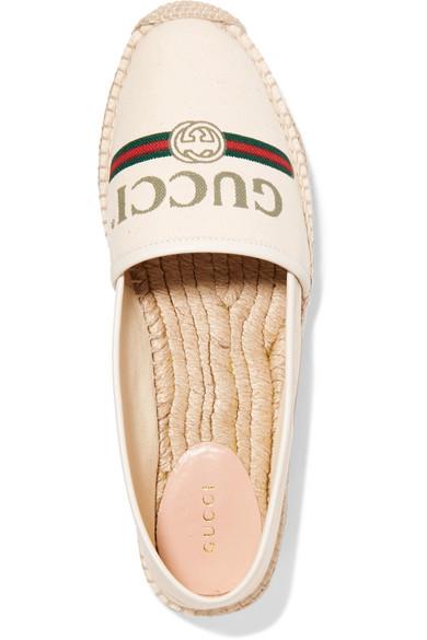 gucci logo canvas espadrilles