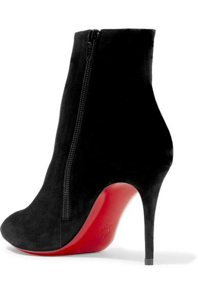 Shop Christian Louboutin Eloise 85 Suede Ankle Boots In Black