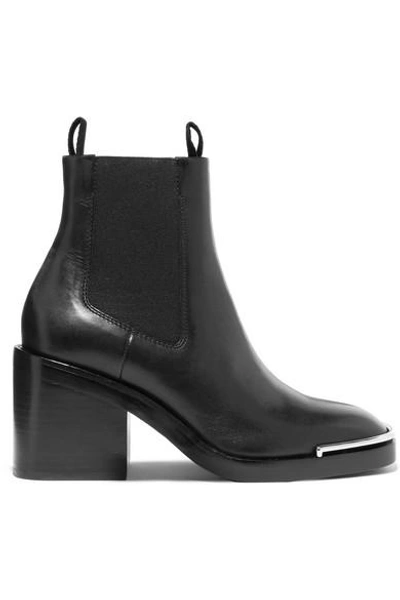 Shop Alexander Wang Hailey Leather Ankle Boots In Black