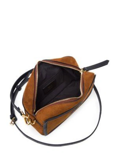 Shop Fendi Women's Mini Suede Camera Bag In Tan