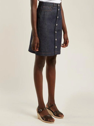 A.p.c. Therese High-rise Denim Miniskirt | ModeSens