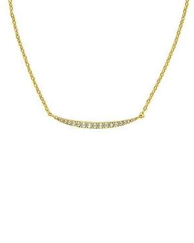 Shop Adore Curved Bar Necklace, 16 In Gold