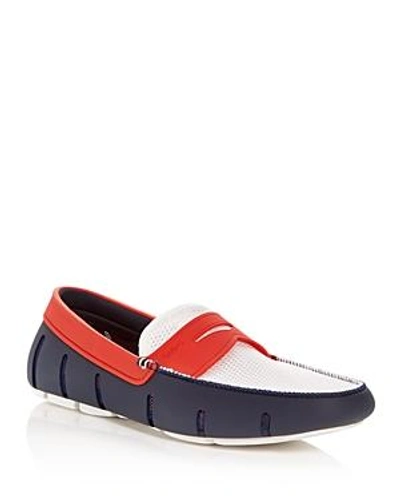 Shop Swims Men's Penny Loafers In White