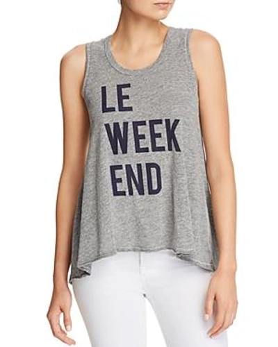 Shop Sundry Le Weekend Trapeze Tank In Heather Gray