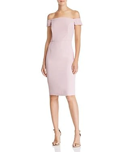 Shop Adelyn Rae Veronique Off-the-shoulder Dress In Lilac
