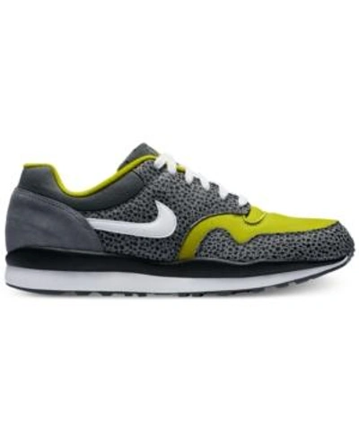 Shop Nike Men's Air Safari Casual Sneakers From Finish Line In Flint Grey/white/burnt Ca