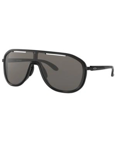 Shop Oakley Sunglasses, Oo4133 26 Outpace In Black Ink/polished Black / Warm Grey