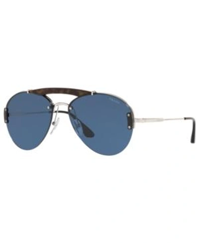 Shop Prada Sunglasses, Pr 62us 32 In Havana/silver / Blue