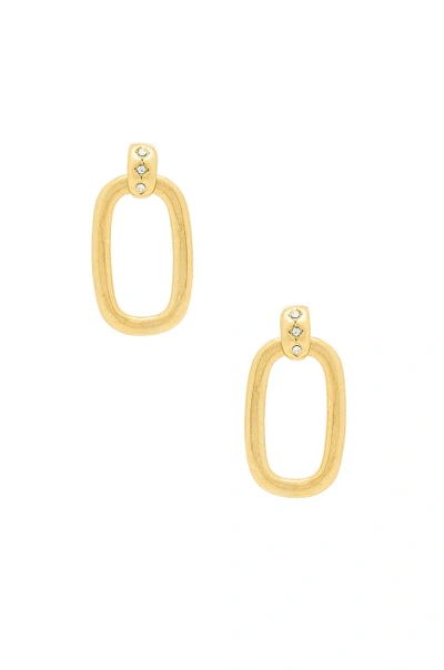 Shop Luv Aj The Evil Eye Door Knocker Hoops In Metallic Gold