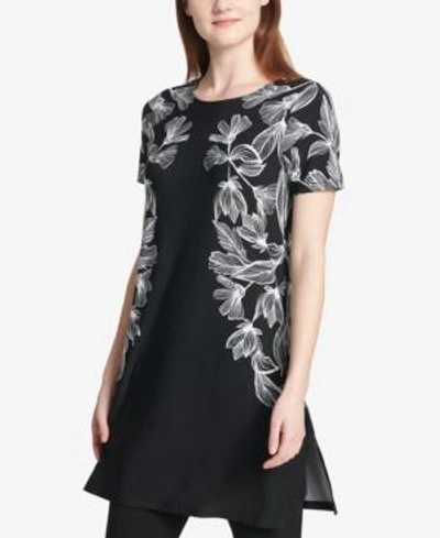 Shop Calvin Klein Printed Tunic In Oxford