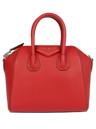 Shop Givenchy Antigona Handbag In Bright Red