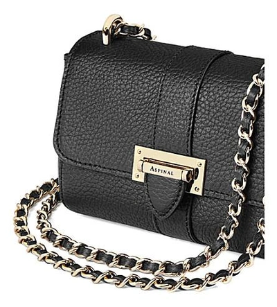 Aspinal Of London Micro Lottie Shoulder Bag In Black