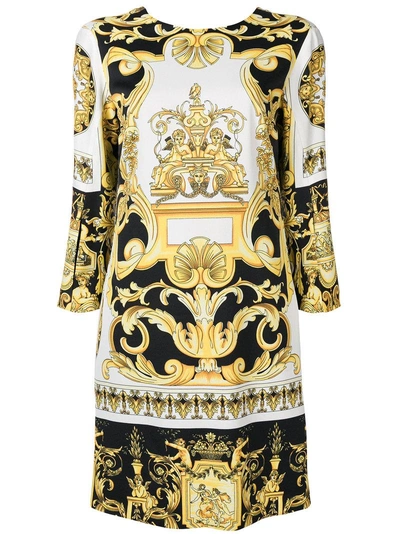 Shop Versace Baroque Print Dress