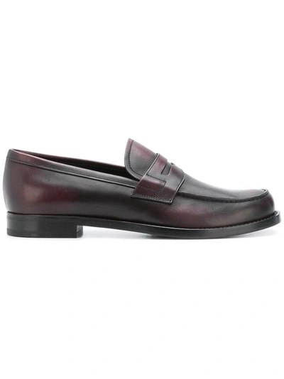 Shop Prada Penny Loafers - Red