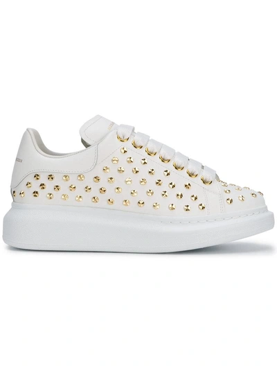 Shop Alexander Mcqueen Studded Oversized Sneakers In White