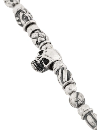 Shop Elf Craft Skull Necklace In Metallic