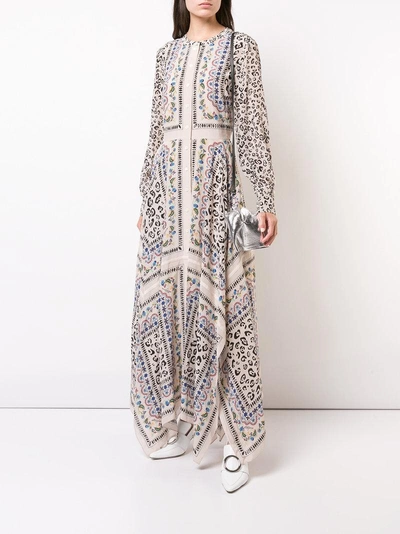 Shop Altuzarra Printed Maxi Dress In Nude & Neutrals