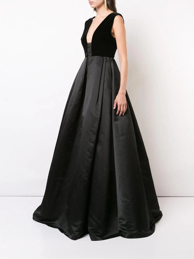 Shop Alex Perry Flared Formal Gown - Black