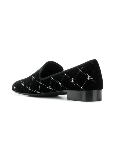 Shop Giuseppe Zanotti Design Jean-pierre All Over Loafers - Black