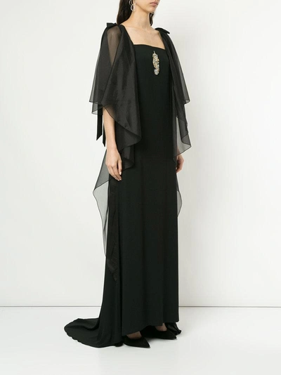 Shop Ingie Paris Bead-embellished Gown - Black