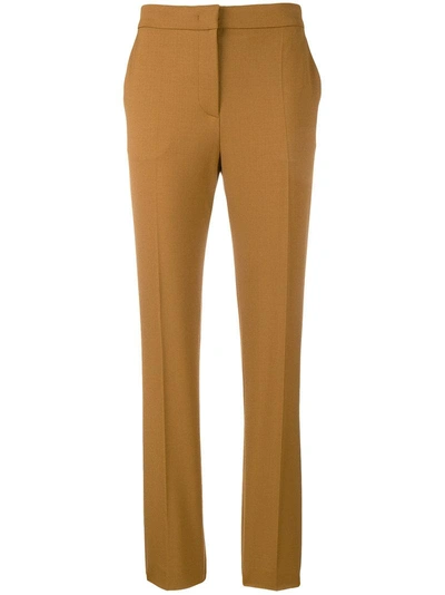 Shop Alberta Ferretti Tailored Slim Trousers - Brown