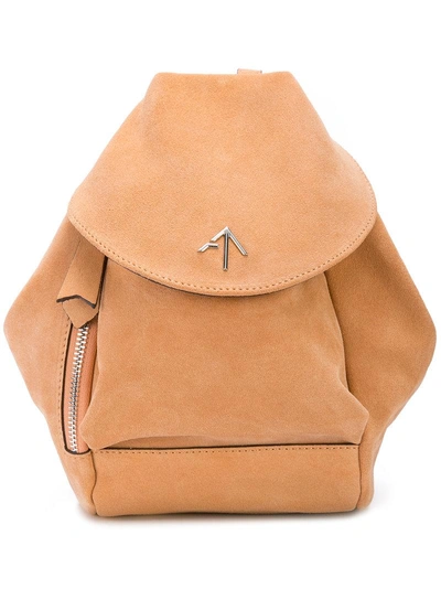 Shop Manu Atelier Mini Fernweh Convertible Backpack In Yellow