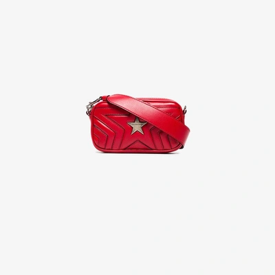 Shop Stella Mccartney Red Star Pu Crossbody Bag