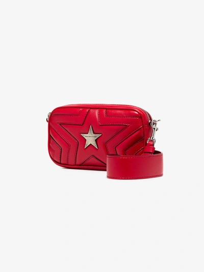 Shop Stella Mccartney Red Star Pu Crossbody Bag