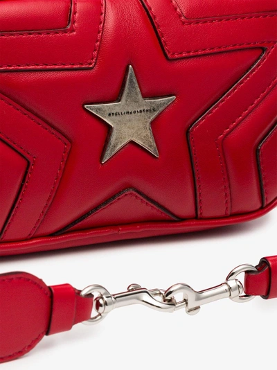 Shop Stella Mccartney Red Star Pu Crossbody Bag