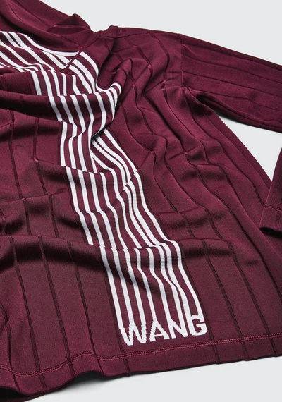 Shop Alexander Wang Exclusive Hoodie Pullover With Barcode Logo In Garnet